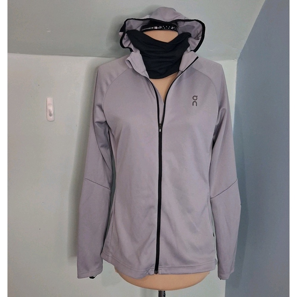On Climate Zip Full Zip Hoodie With Built-in Face Mask In Lilac Women's Size S